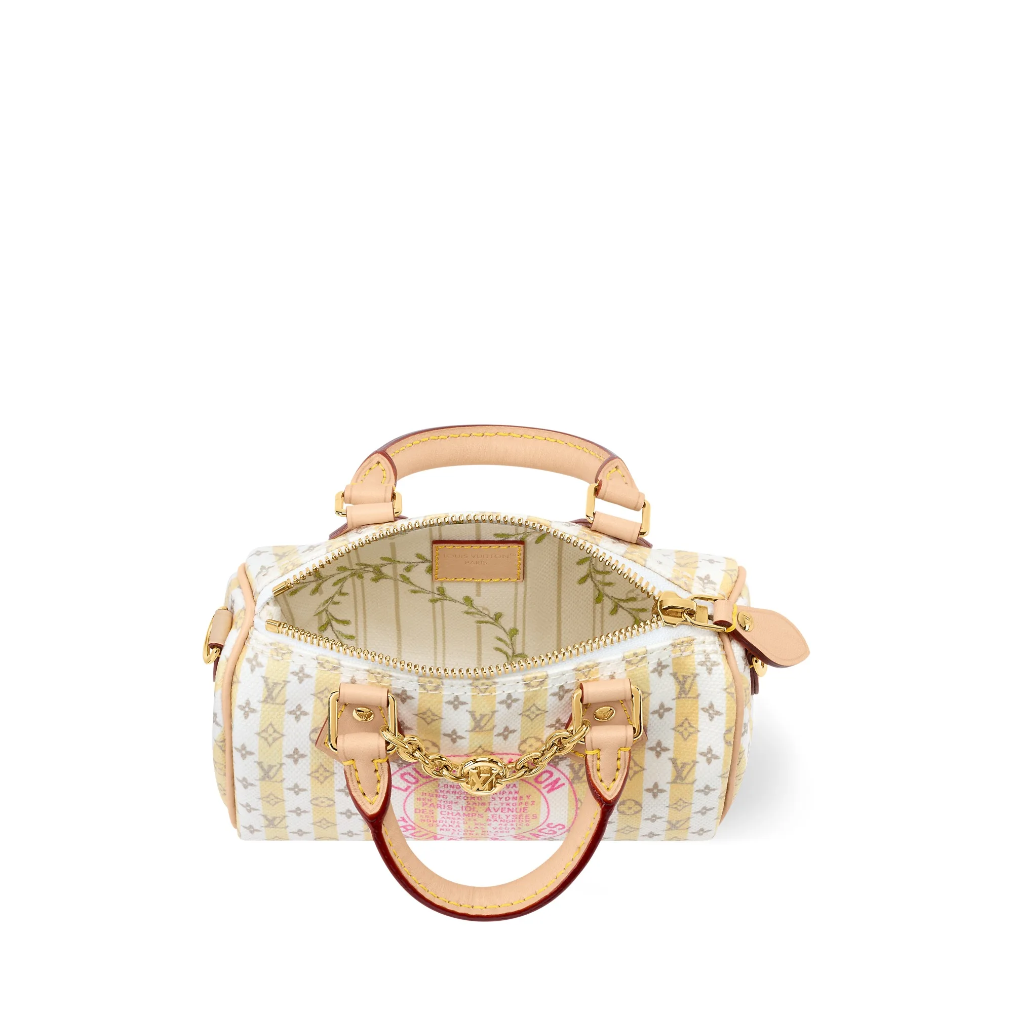 Louis Vuitton Nano Speedy Top Handle Bag / Stamp Banana Gold Hardware - Image 4