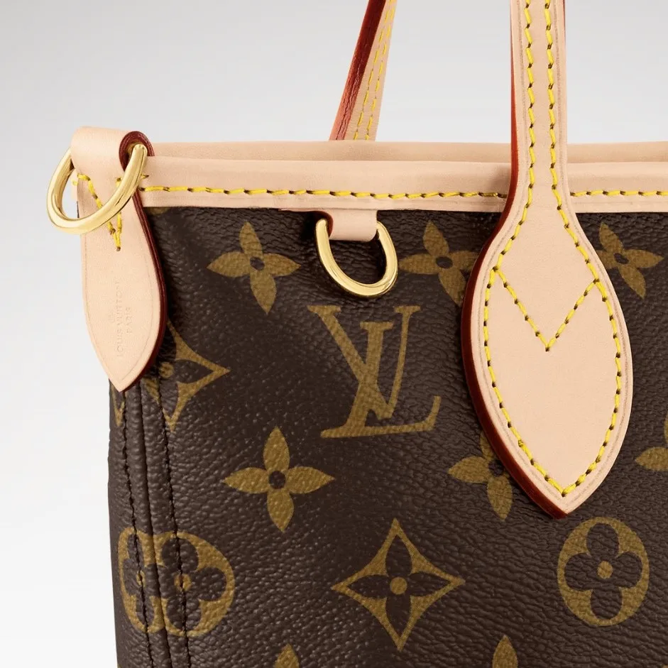 Louis Vuitton Neverfull BB Tote Bag / Beige Gold Hardware - Image 6