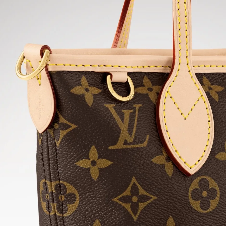 Louis Vuitton Neverfull BB Tote Bag / Pink Peony Gold Hardware - Image 7