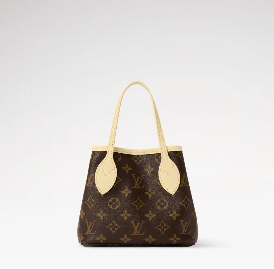 Louis Vuitton Neverfull Bandouliere Inside Out BB Tote Bag / Banane Monogram Gold Hardware - Image 6