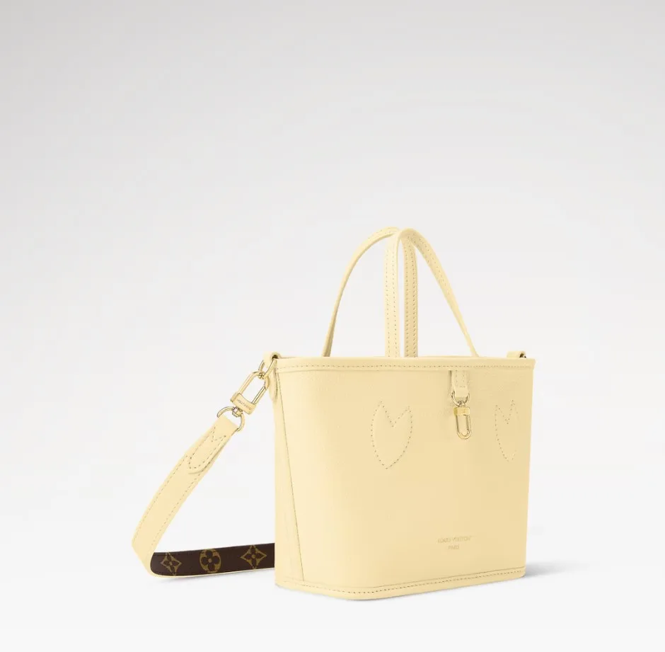Louis Vuitton Neverfull Bandouliere Inside Out BB Tote Bag / Banane Monogram Gold Hardware - Image 4