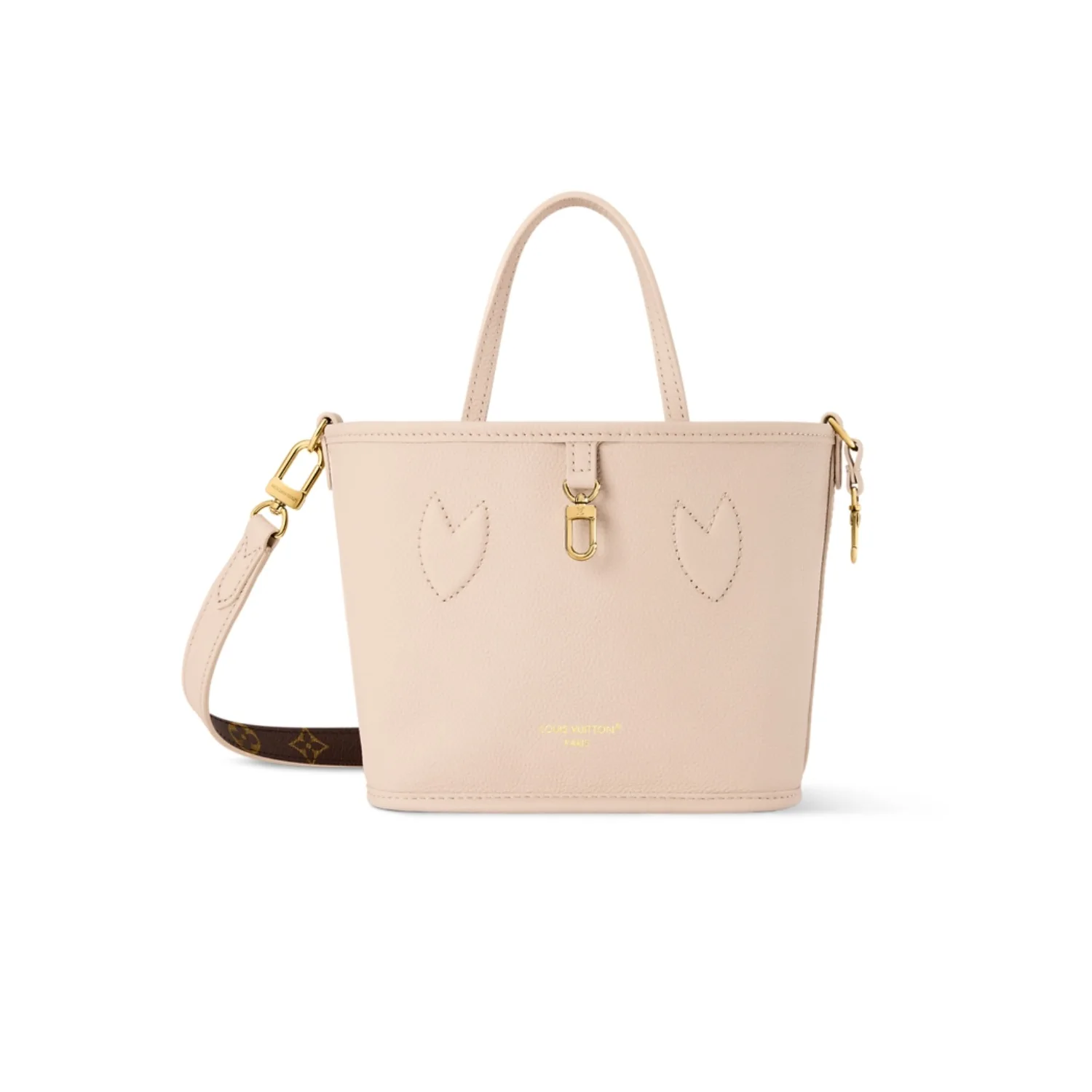 Louis Vuitton Neverfull Bandouliere Inside Out BB Tote Bag / Limestone Gold Hardware - Image 4