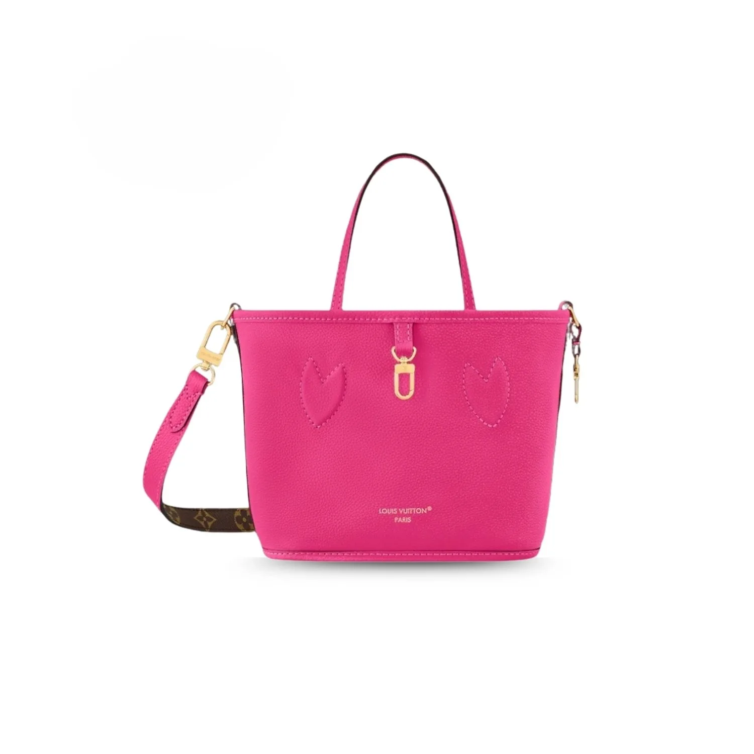 Louis Vuitton Neverfull Bandouliere Inside Out BB Tote Bag / Rose Pondichery Gold Hardware - Image 4