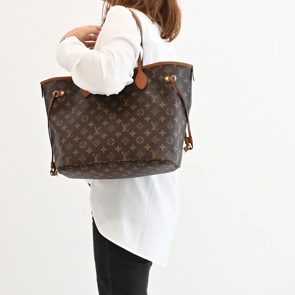 Louis Vuitton Neverfull Inside Out MM Tote Bag / Tan Gold Hardware - Image 3