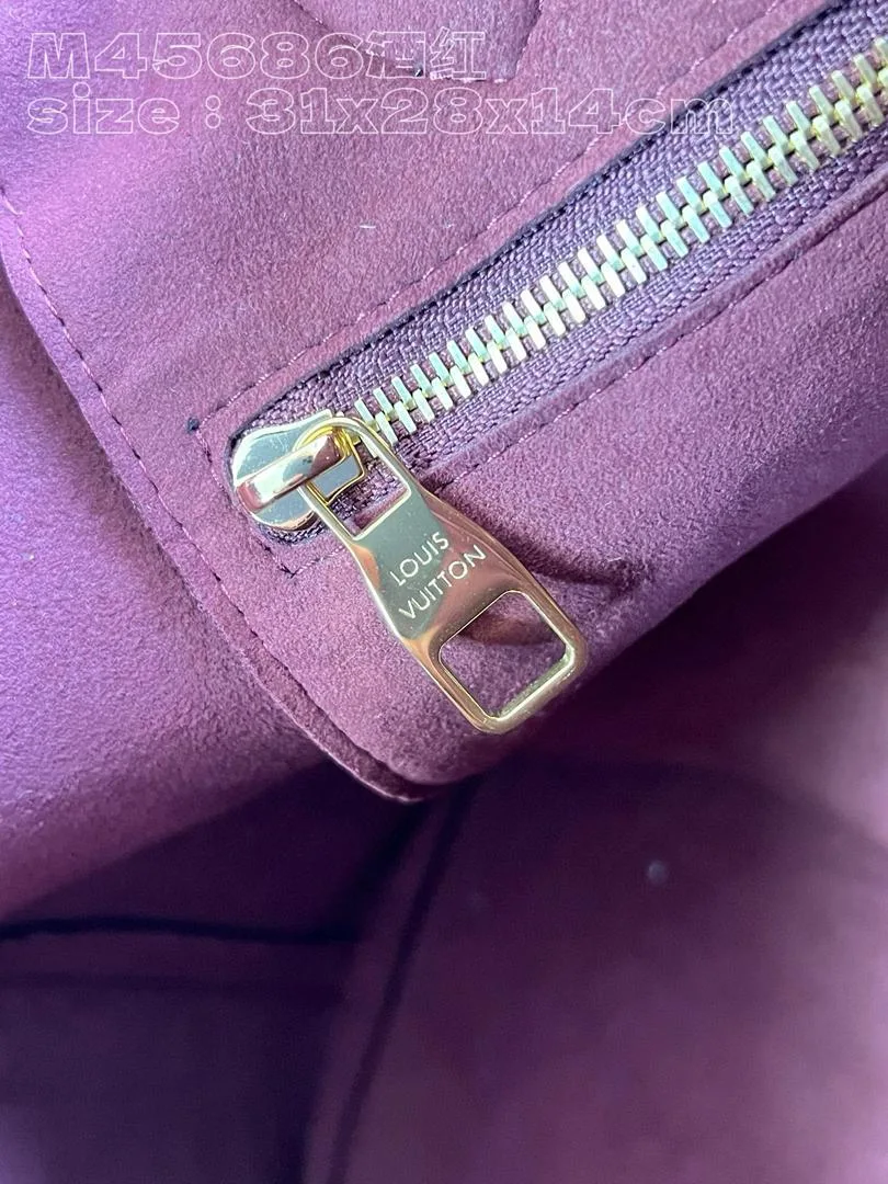 Louis Vuitton Neverfull MM Tote Bag / Wine Gold Hardware - Image 9