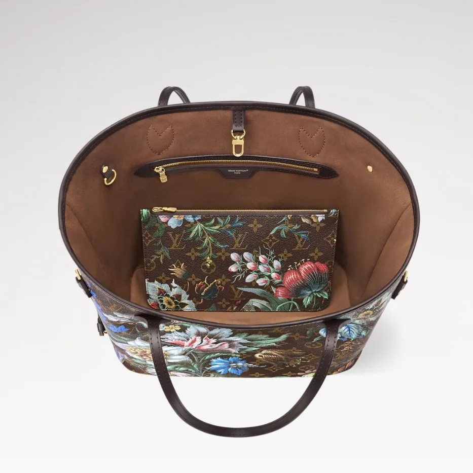 Louis Vuitton Neverfull MM Tote Bag / Brown Monogram Eden Gold Hardware - Image 6