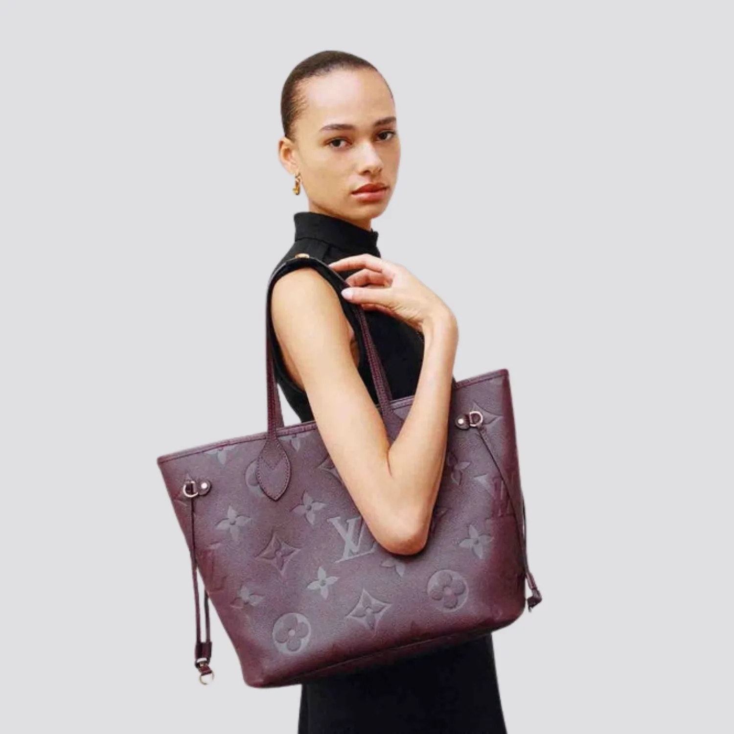 Alternative view of Louis Vuitton Neverfull MM Tote Bag / Grenat Gold Hardware