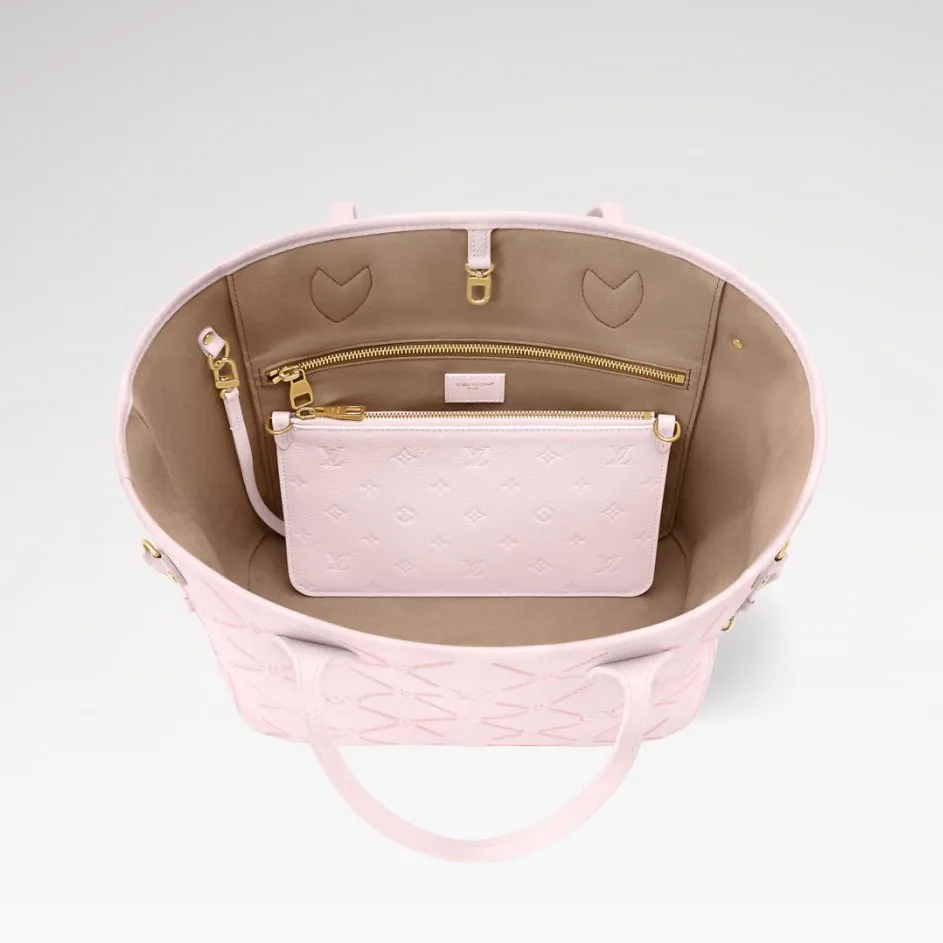 Louis Vuitton Neverfull MM Tote Bag / Light Bliss Couture Gold Hardware - Image 5