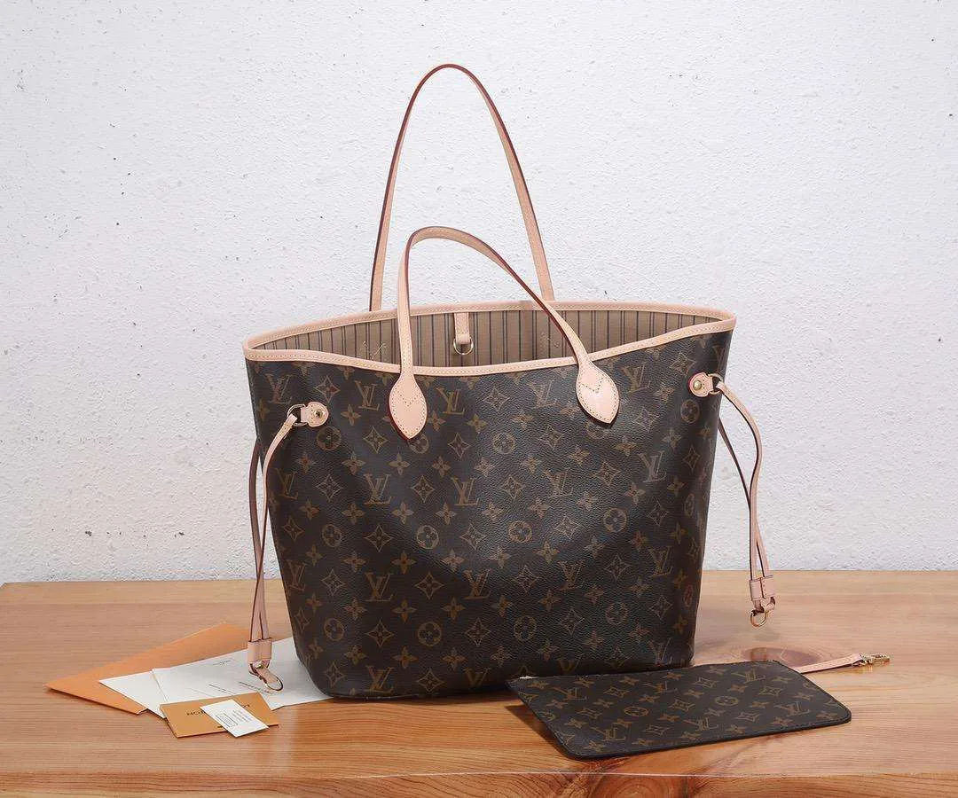 Louis Vuitton Neverfull MM Tote Bag / Brown Monogram Canvas Gold Hardware - Image 4