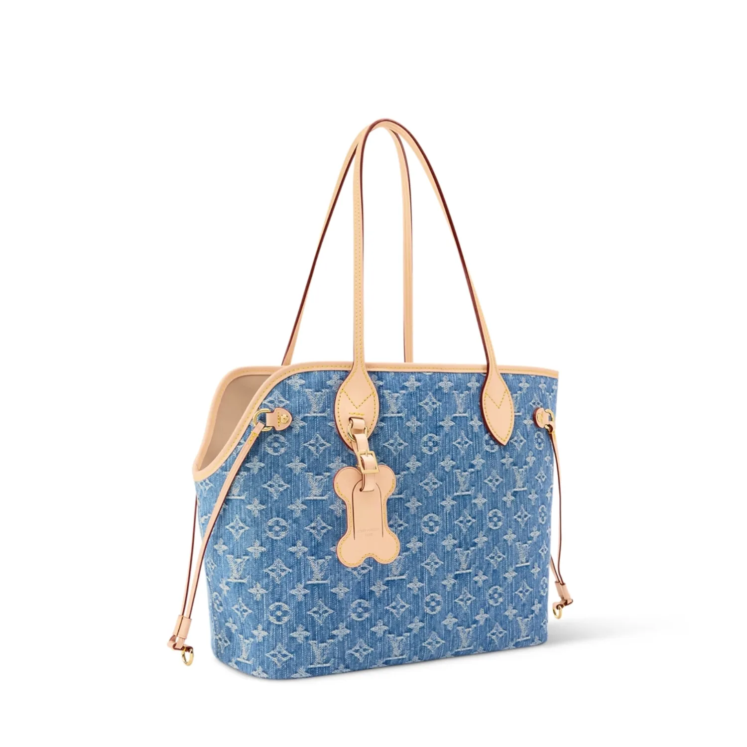 Alternative view of Louis Vuitton Neverwoof Tote Bag / Blue Denim Gold Hardware