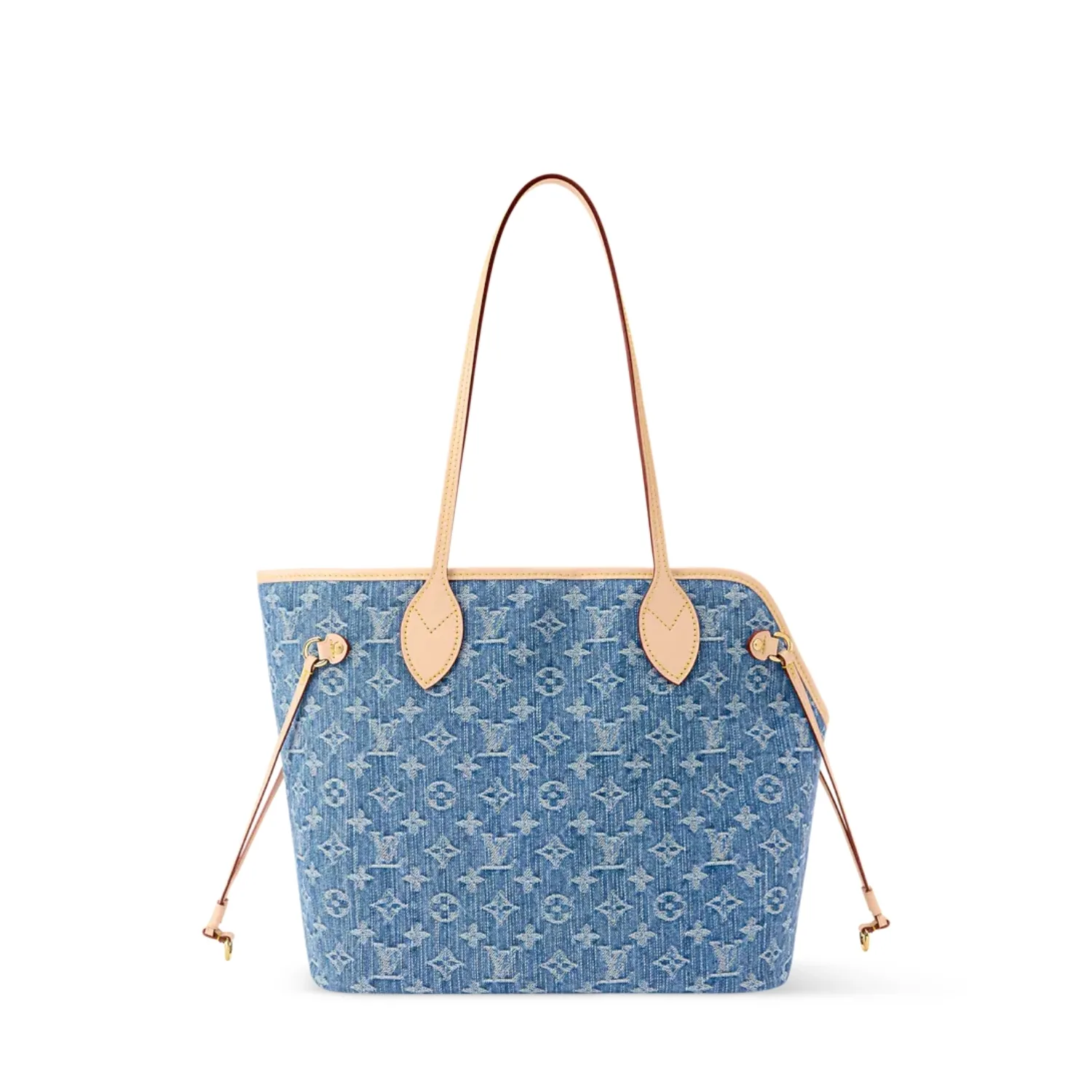 Louis Vuitton Neverwoof Tote Bag / Blue Denim Gold Hardware - Image 3