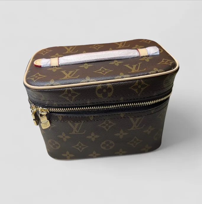 Louis Vuitton Nice Mini Vanity Case / Brown Monogram Gold Hardware - Image 3