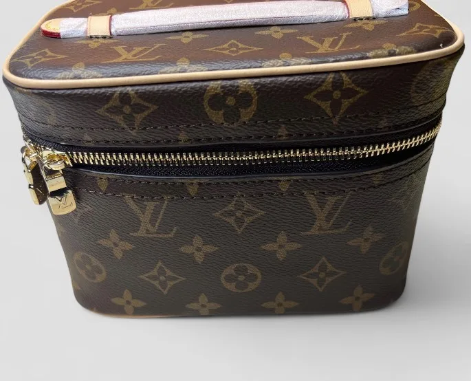 Louis Vuitton Nice Mini Vanity Case / Brown Monogram Gold Hardware - Image 6