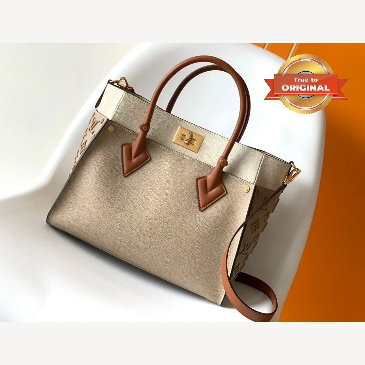 Louis Vuitton On My Side MM Tote Bag Grey / - Image 3