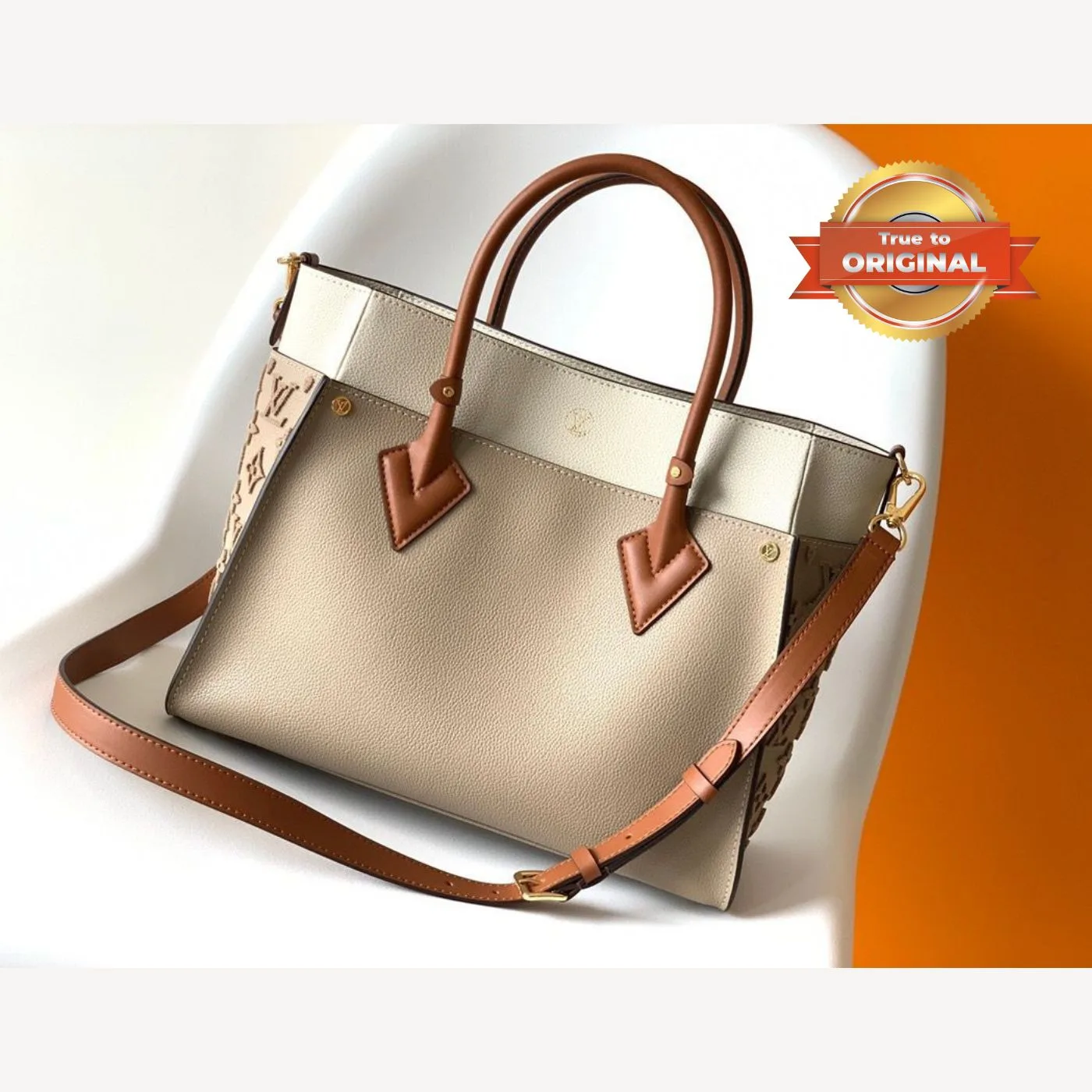 Louis Vuitton On My Side MM Tote Bag Grey / - Image 7