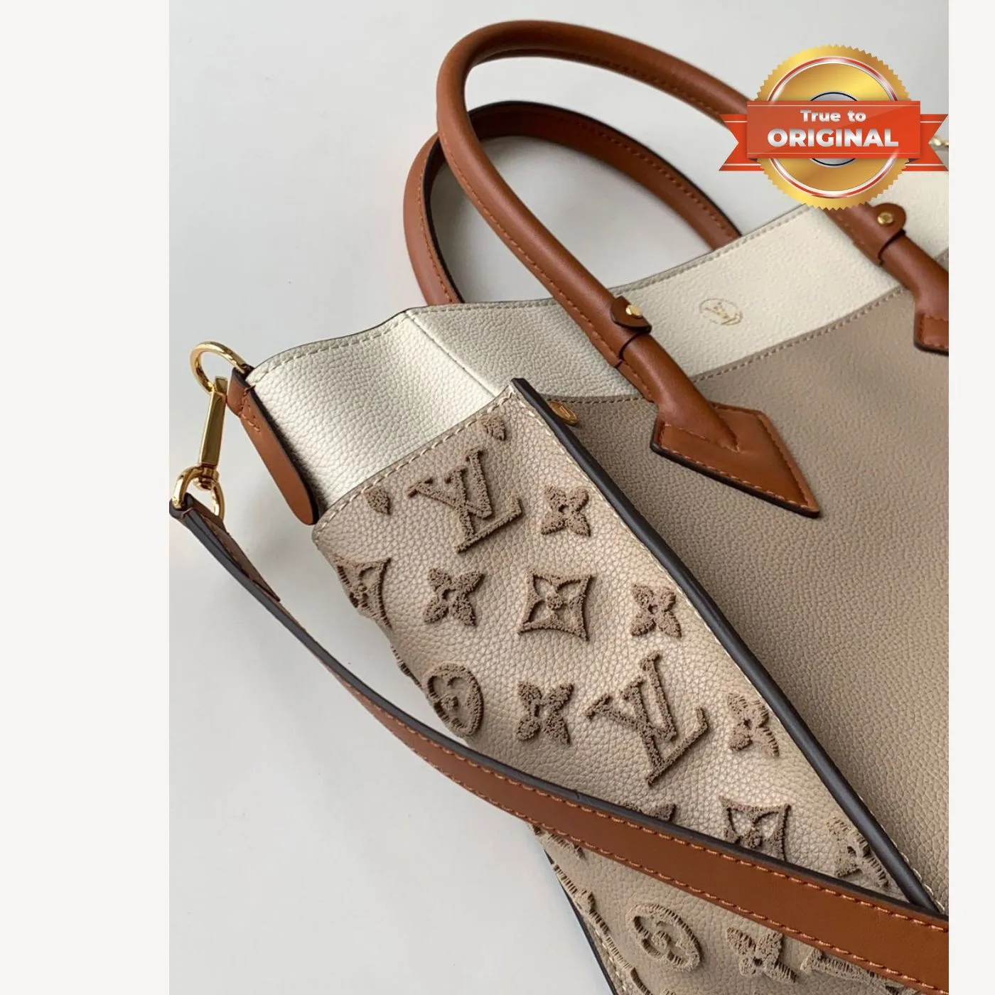 Louis Vuitton On My Side MM Tote Bag Grey / - Image 10