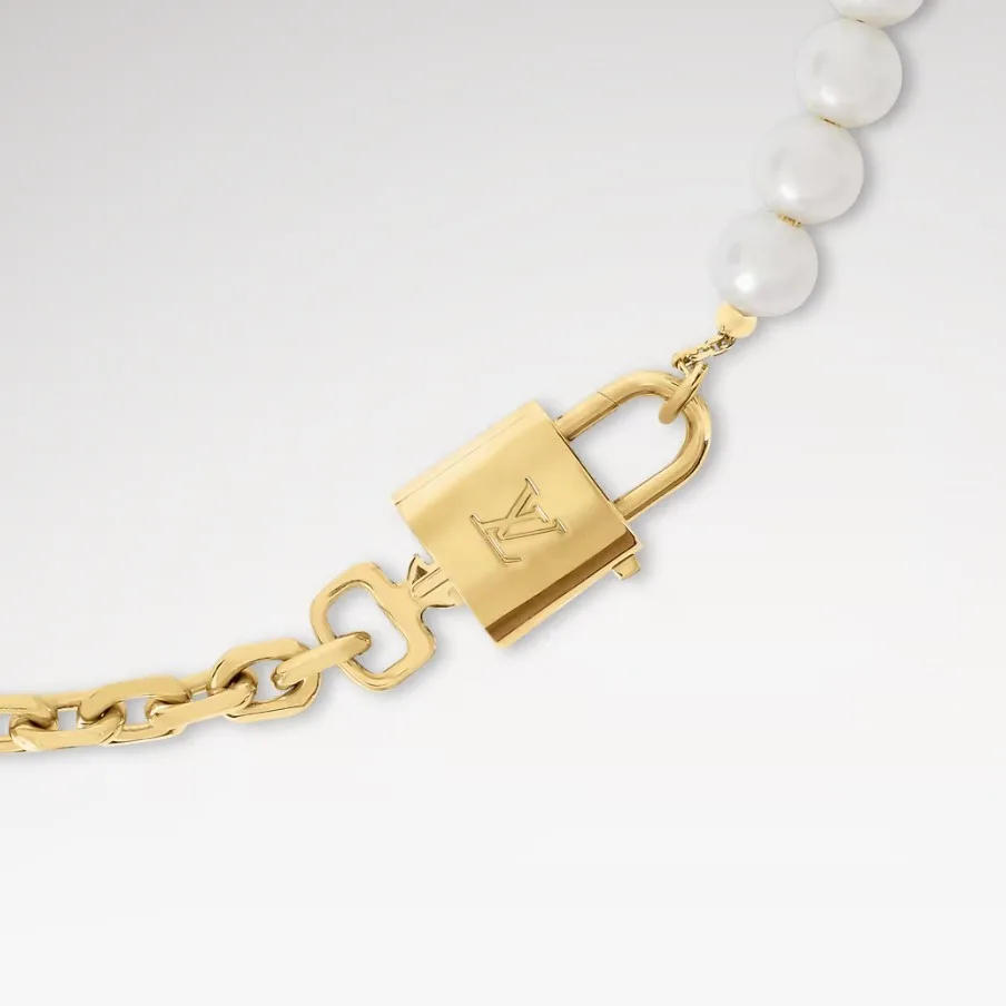Louis Vuitton Pearlock Necklace Gold Hardware - Image 4