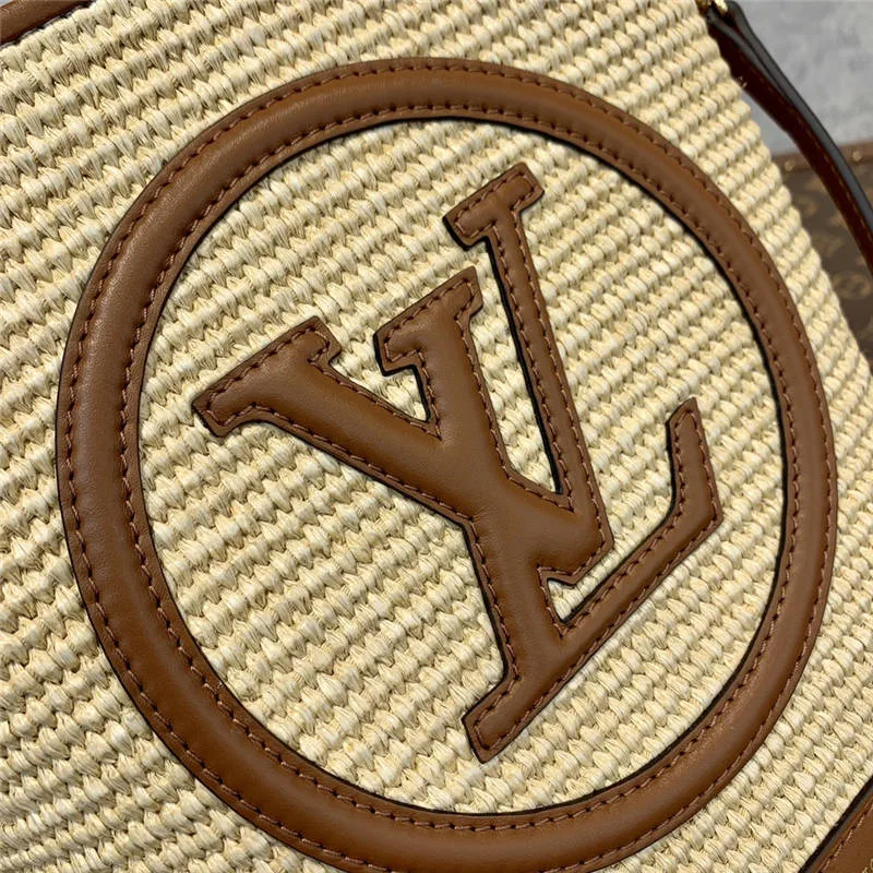 Louis Vuitton Petit Bucket Raffia Beige / LV - Image 6
