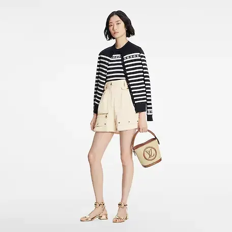 Alternative view of Louis Vuitton Petit Bucket Raffia Beige / LV