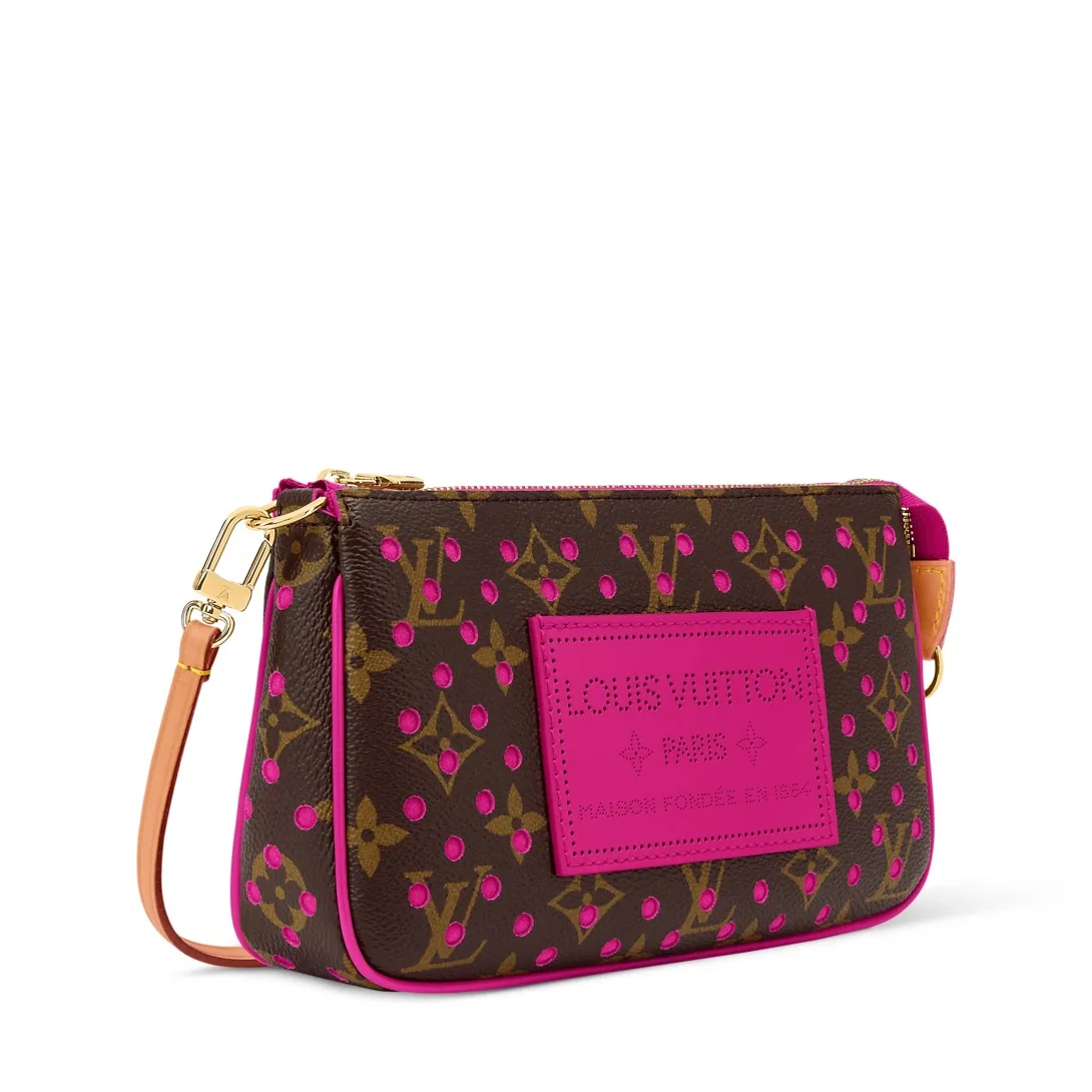 Alternative view of Louis Vuitton Pochette Accessoires Shoulder Bag / Monogram Perfo/ Pop Crush Gold Hardware