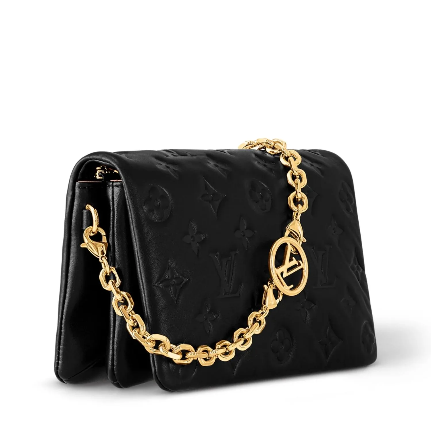 Louis Vuitton Pochette Coussin Shoulder Bag / Black Gold Hardware - Image 4
