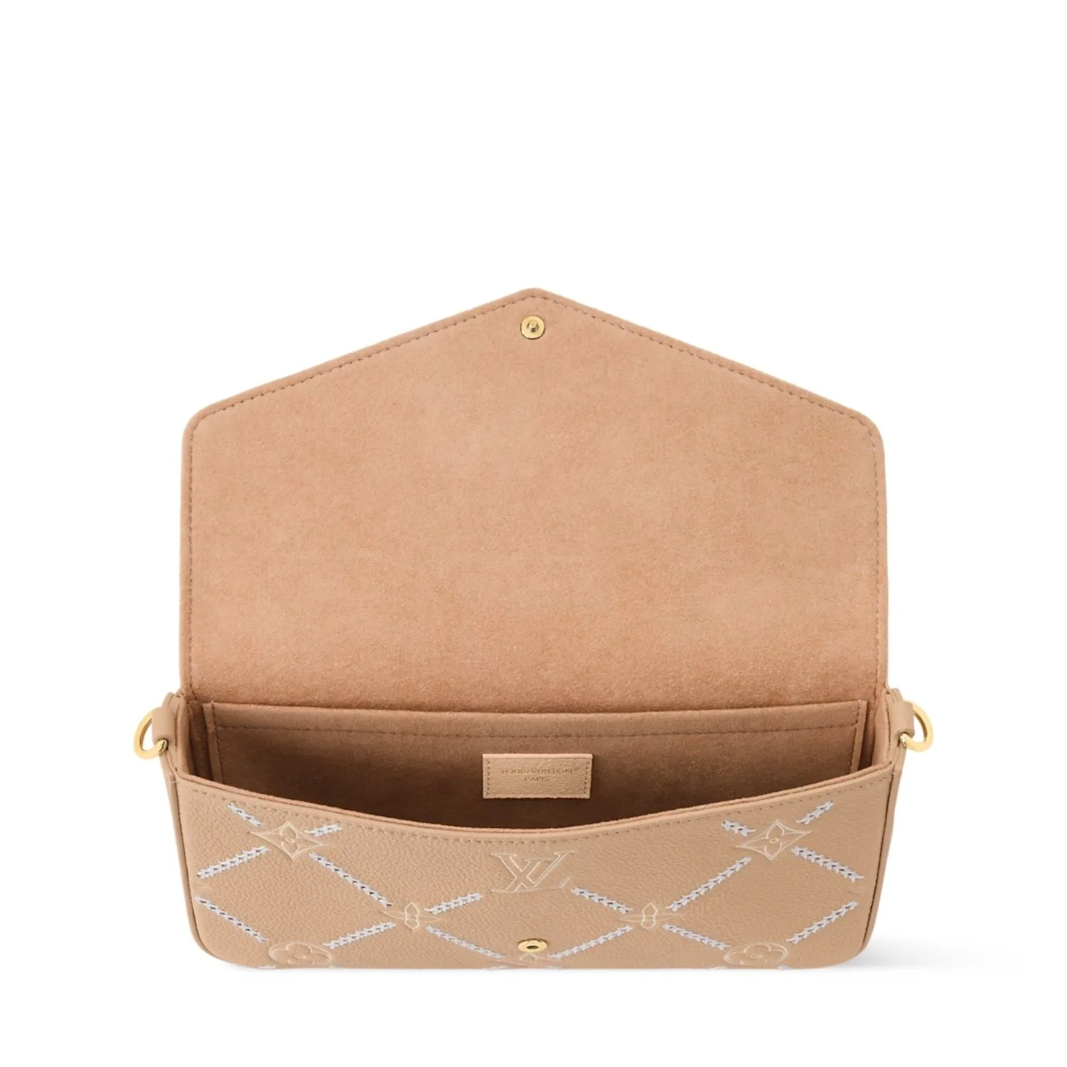 Louis Vuitton Pochette Felicie Shoulder Bag / Hazelnut Couture Gold Hardware - Image 5