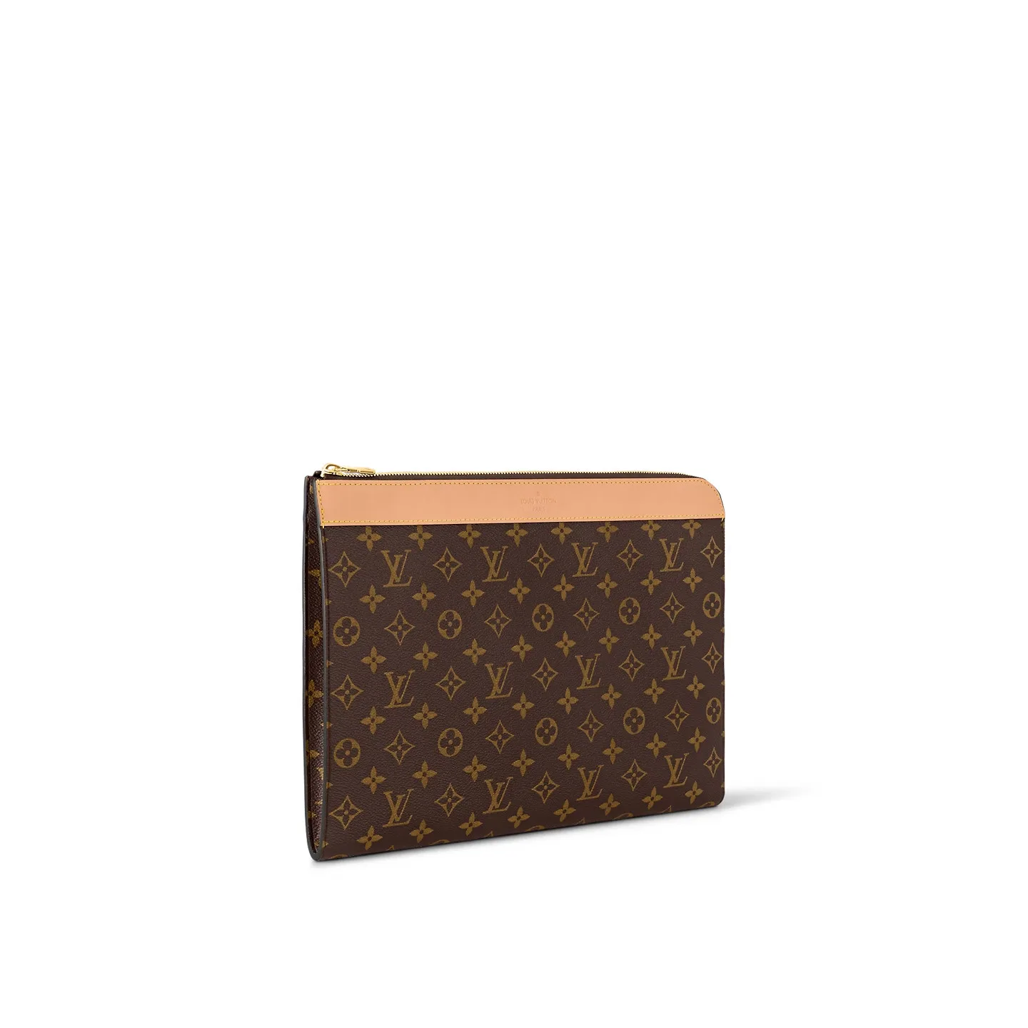 Louis Vuitton Pochette Jour Wallet Clutch & Pouch / Brown Monogram Canvas Gold Hardware - Image 4