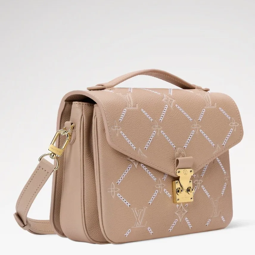 Alternative view of Louis Vuitton Pochette Metis MM Shoulder Bag / Hazelnut Couture Gold Hardware
