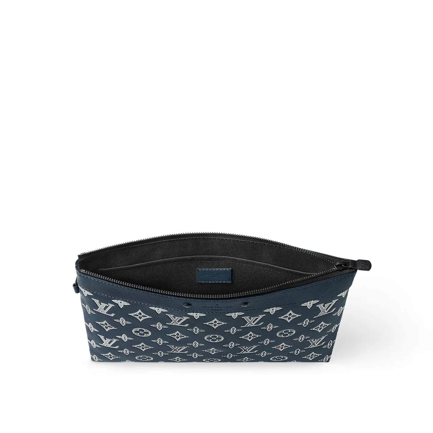 Louis Vuitton Pochette To Go Pouch / Ink Blue/ White Black Hardware - Image 5
