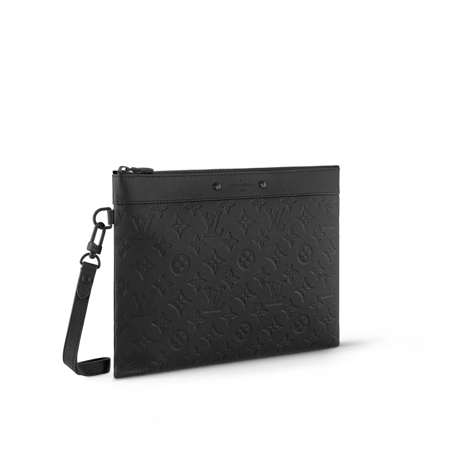 Louis Vuitton Pochette To Go Pouch / Black Monogram Shadow Canvas Black Hardware - Image 3