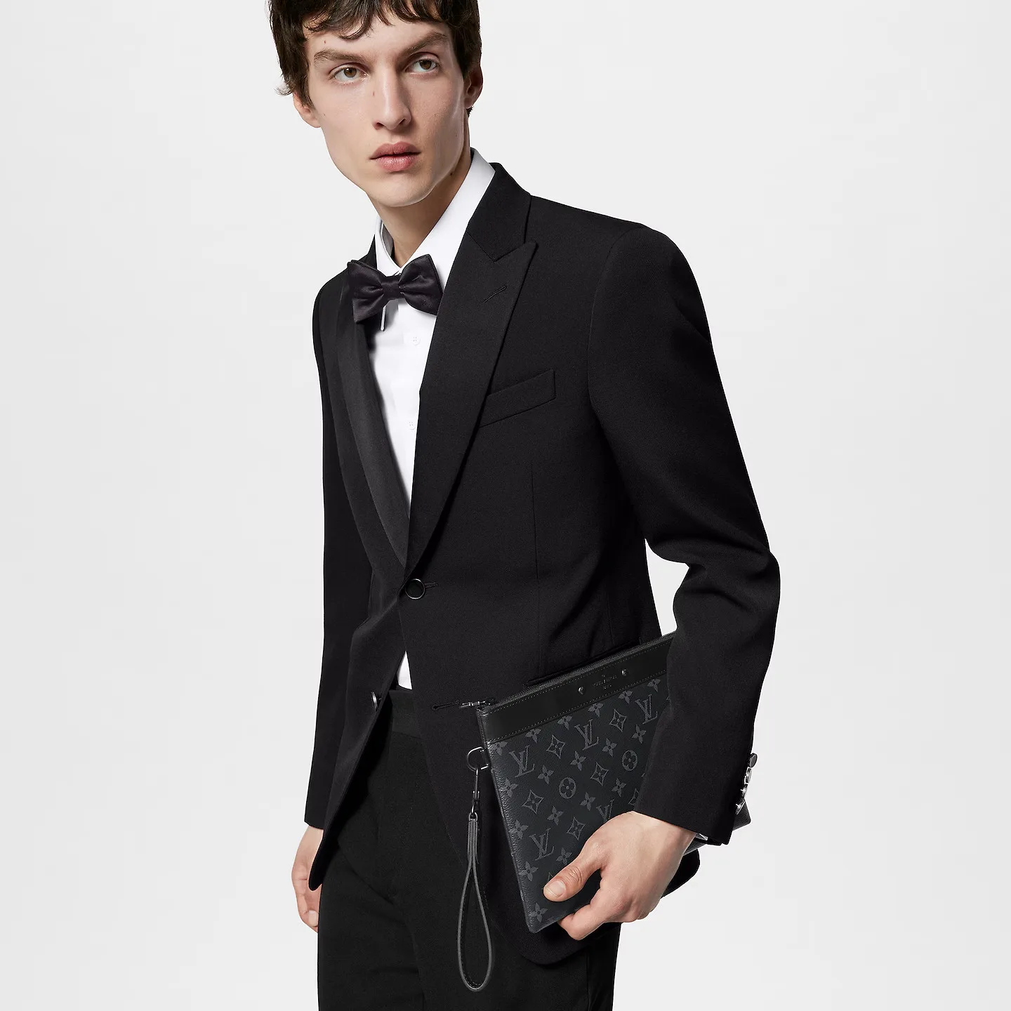 Louis Vuitton Pochette To Go Pouch / Black Monogram Eclipse Canvas Black Hardware - Image 3