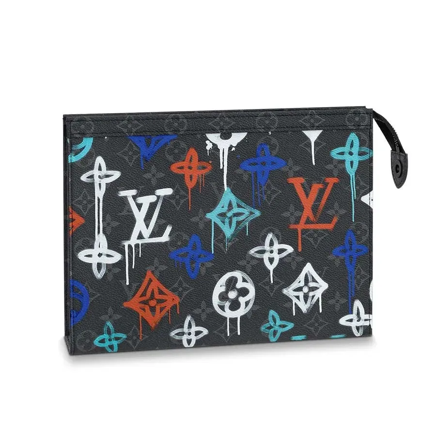 Louis Vuitton Pochette Voyage Pouch / Multicolor Silver Hardware - Image 4