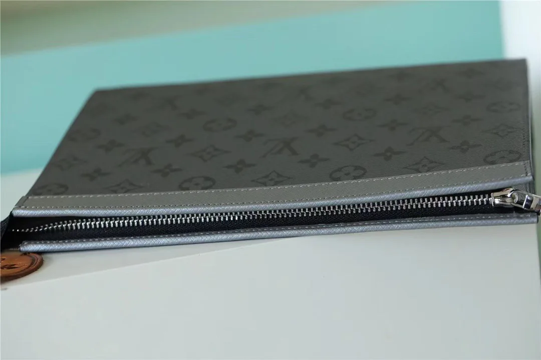 Louis Vuitton Pochette Voyage MM Pouch / Gunmetal Gray Silver Hardware - Image 7