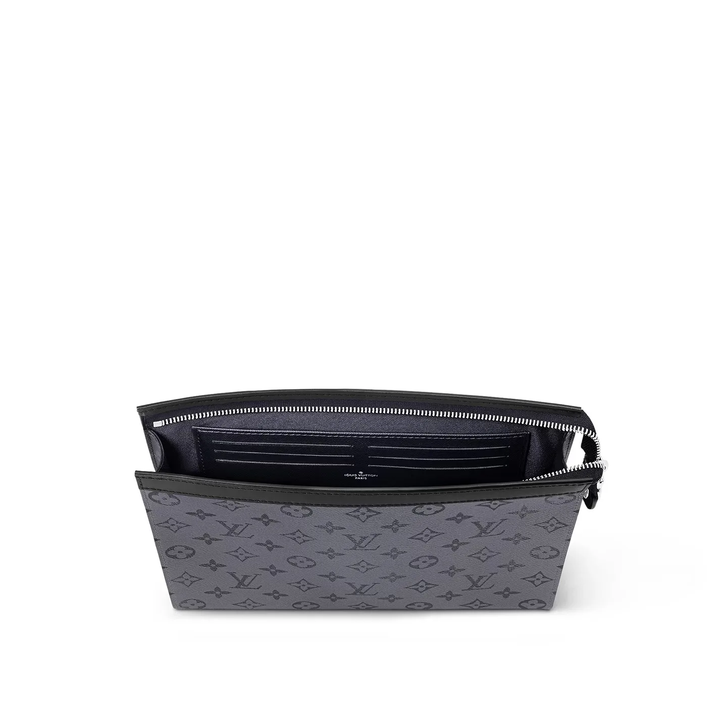 Louis Vuitton Pochette Voyage MM Pouch / White Monogram Eclipse Silver Hardware - Image 5