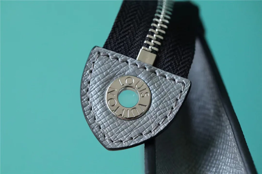 Louis Vuitton Pochette Voyage MM Pouch / Gunmetal Gray Silver Hardware - Image 9
