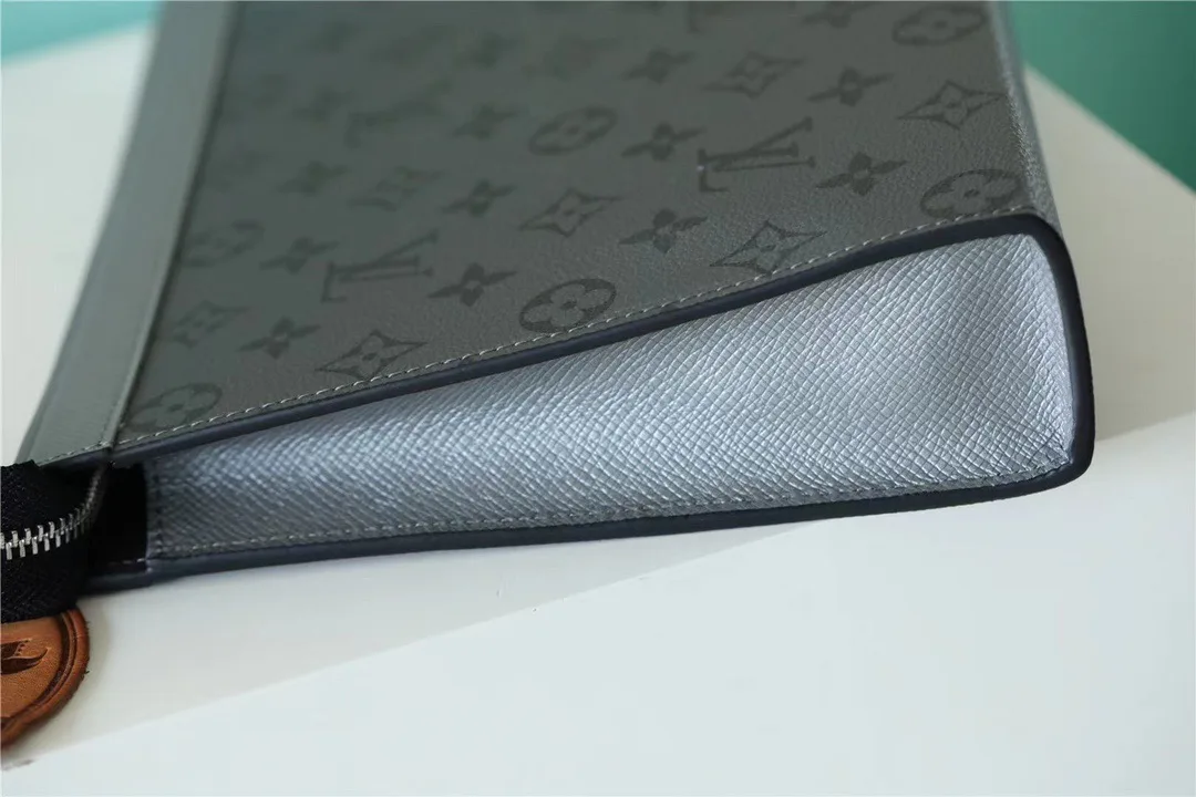 Louis Vuitton Pochette Voyage MM Pouch / Gunmetal Gray Silver Hardware - Image 6