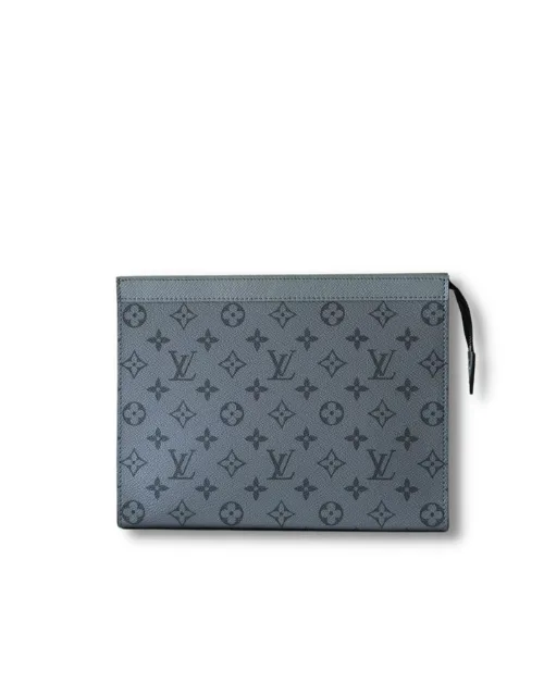 Louis Vuitton Pochette Voyage MM Pouch / Gunmetal Gray Silver Hardware - Image 3