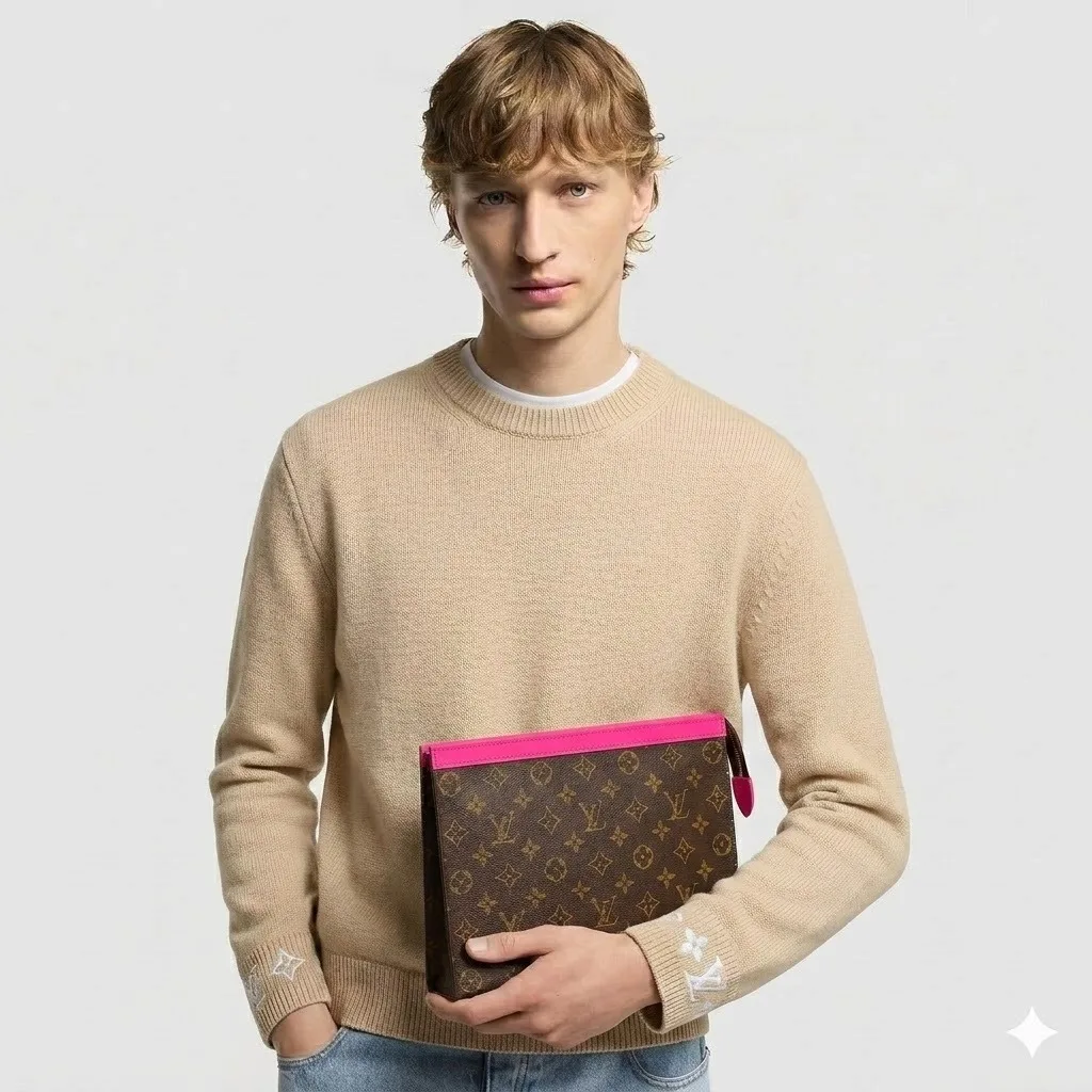 Louis Vuitton Pochette Voyage MM Pouch / Pink Silver Hardware - Image 2