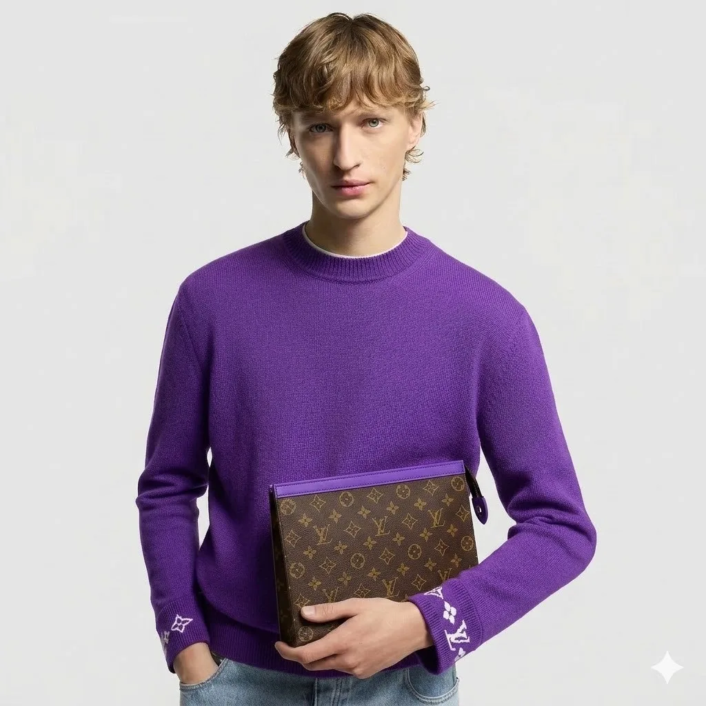 Louis Vuitton Pochette Voyage MM Pouch / Violet Silver Hardware - Image 2