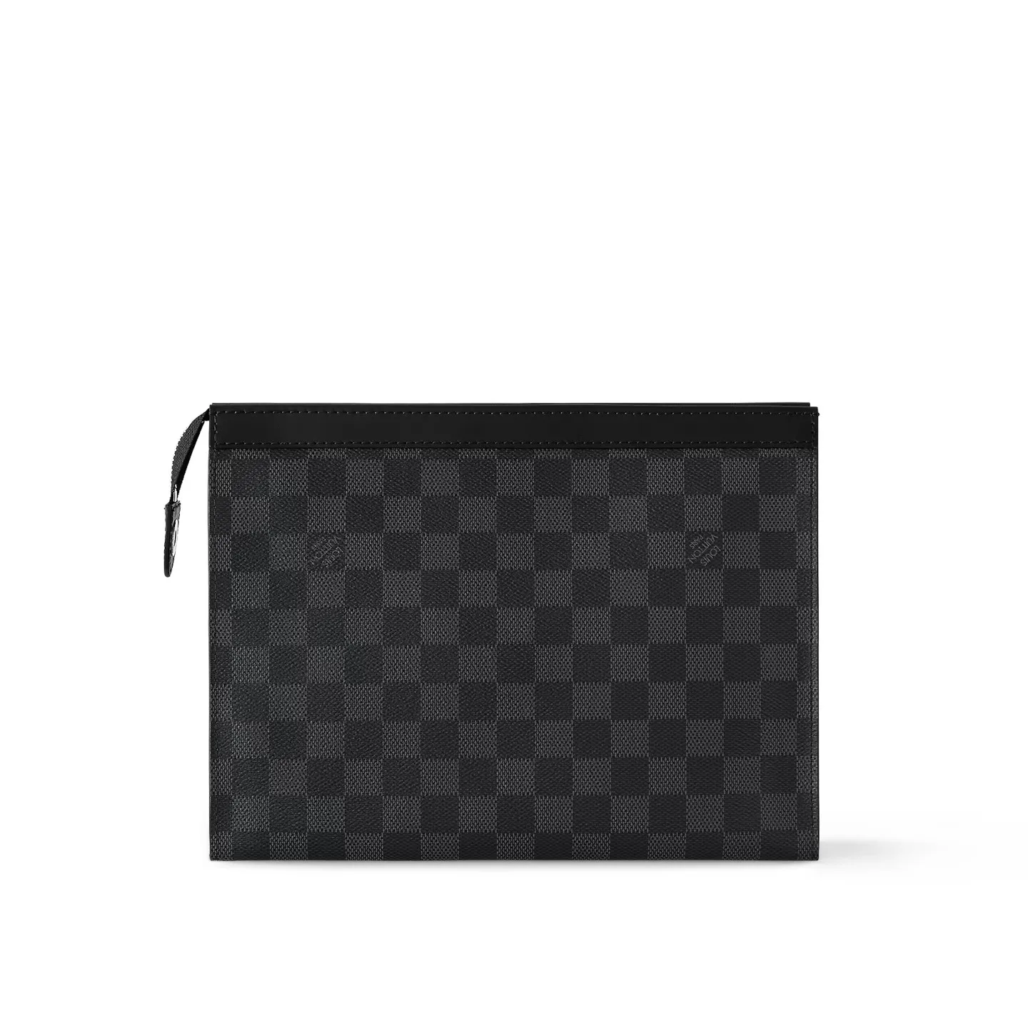 Louis Vuitton Pochette Voyage MM Pouch / Black/ Grey Damier Graphite Canvas Silver Hardware - Image 4