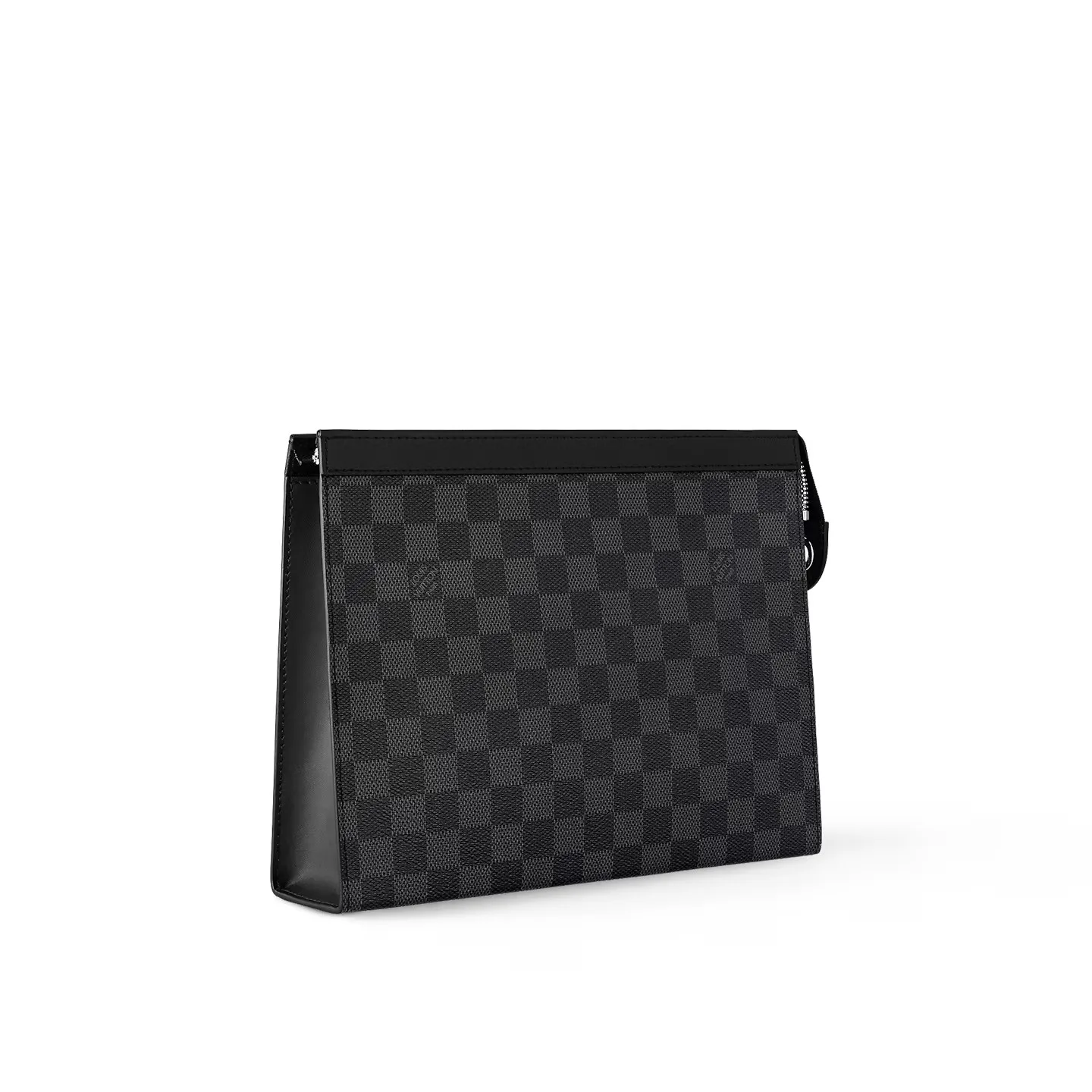 Louis Vuitton Pochette Voyage MM Pouch / Black/ Grey Damier Graphite Canvas Silver Hardware - Image 3