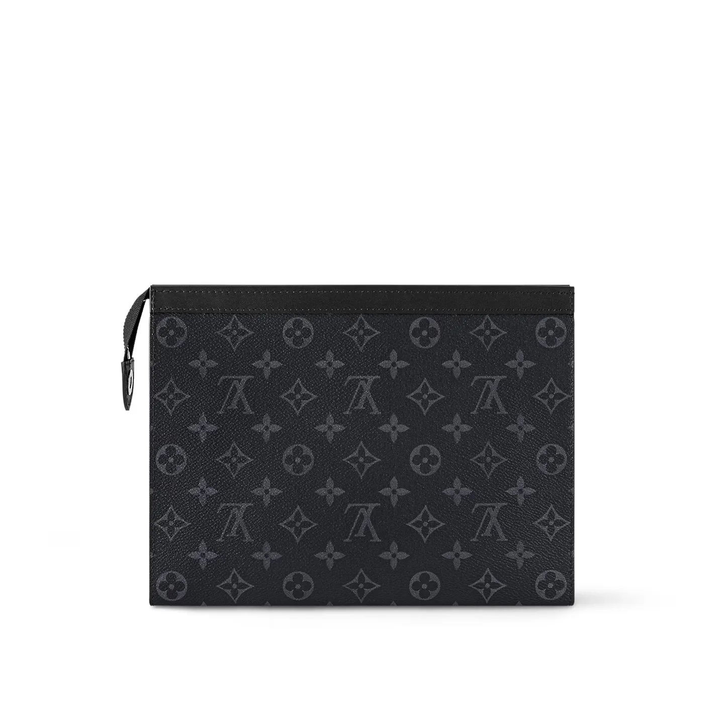 Louis Vuitton Pochette Voyage MM Pouch / Black/ Grey Monogram Eclipse Silver Hardware - Image 4