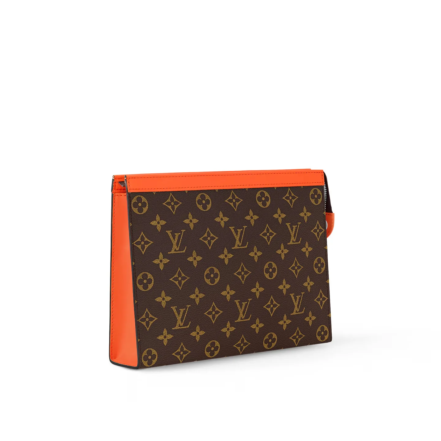 Louis Vuitton Pochette Voyage MM Pouch / Orange Silver Hardware - Image 3