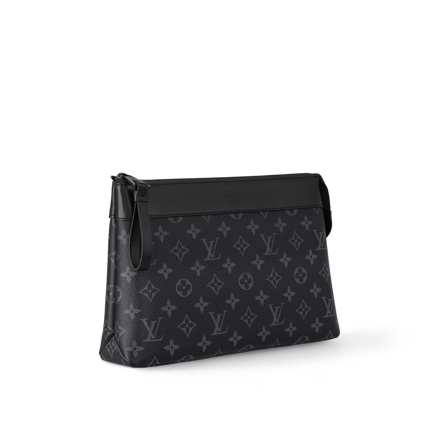 Louis Vuitton Pochette Voyage Souple Pouch / Black Monogram Eclipse Balck Hardware - Image 4