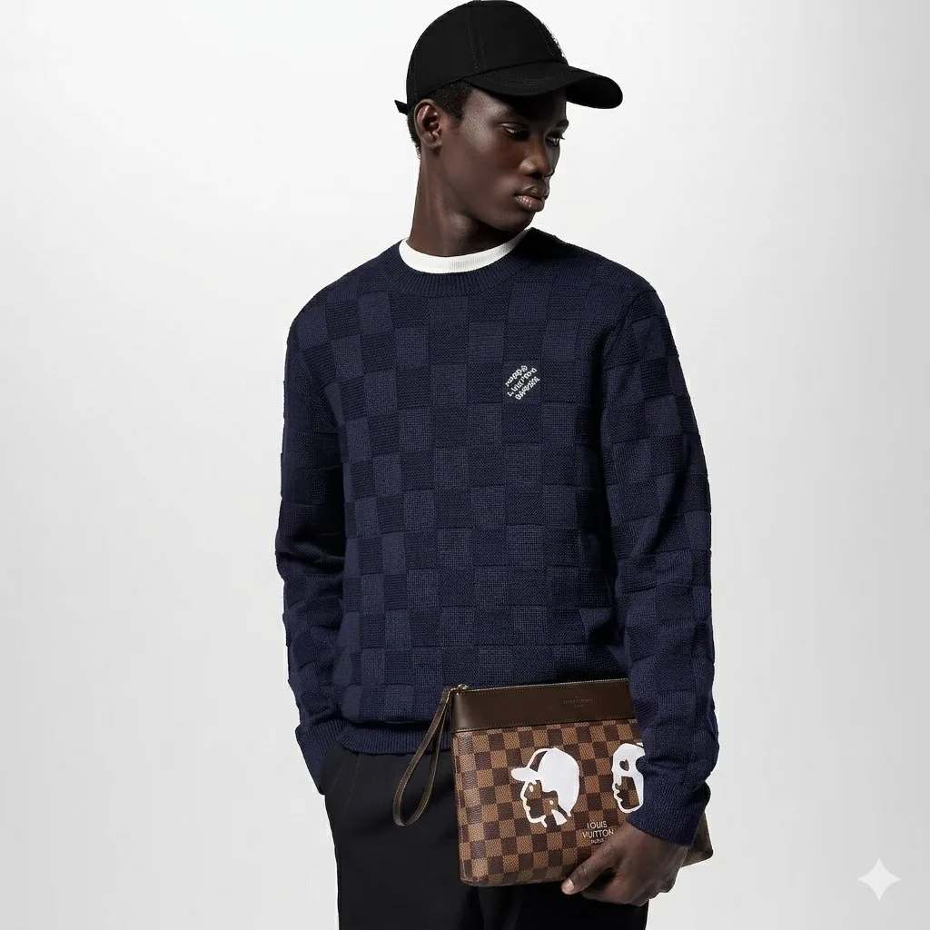 Alternative view of Louis Vuitton Pochette Voyage Souple Pouch / Brown Damier Canvas Gold Hardware