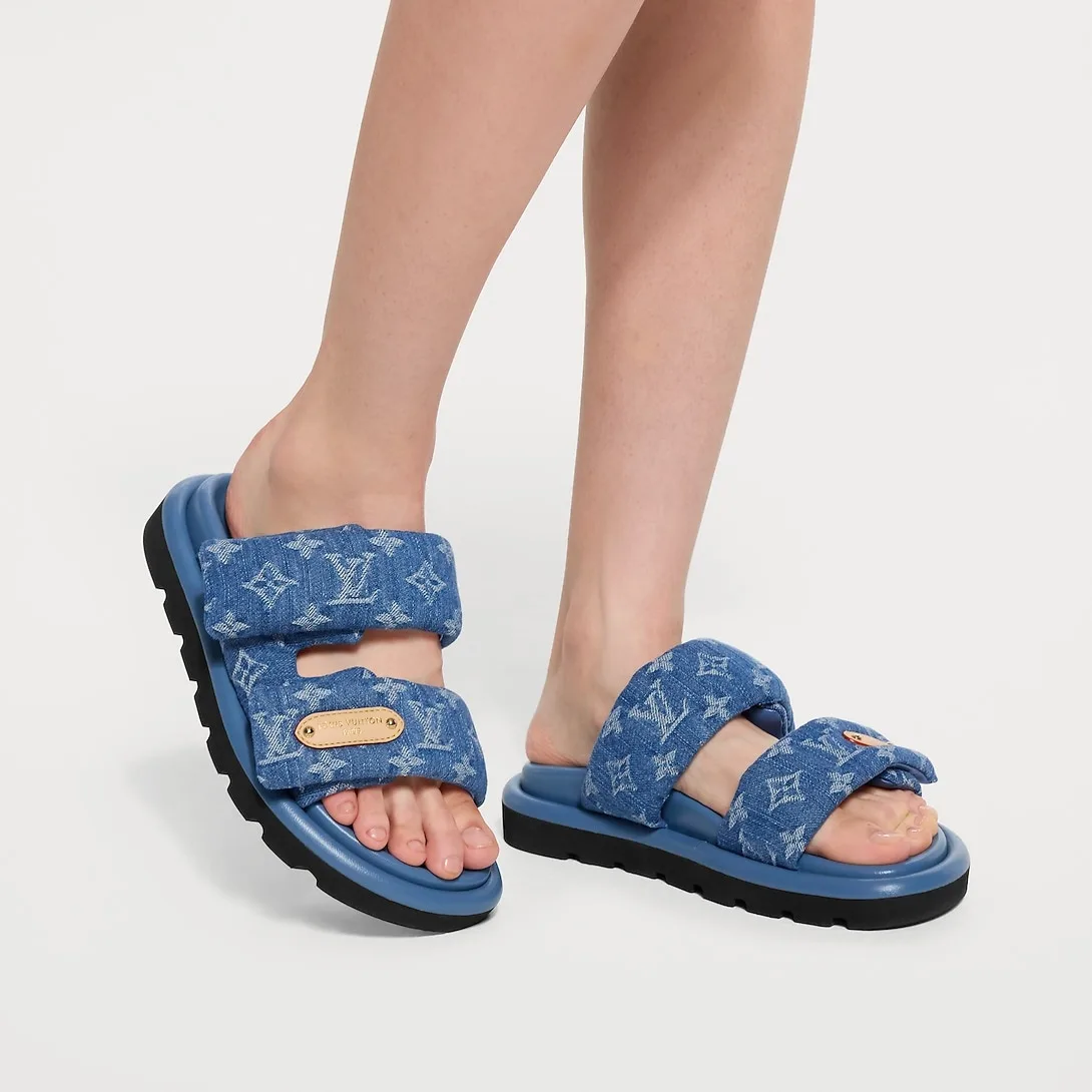 Louis Vuitton Pool Pillow Comfort Mules Blue Denim 1AJN80 - Image 3