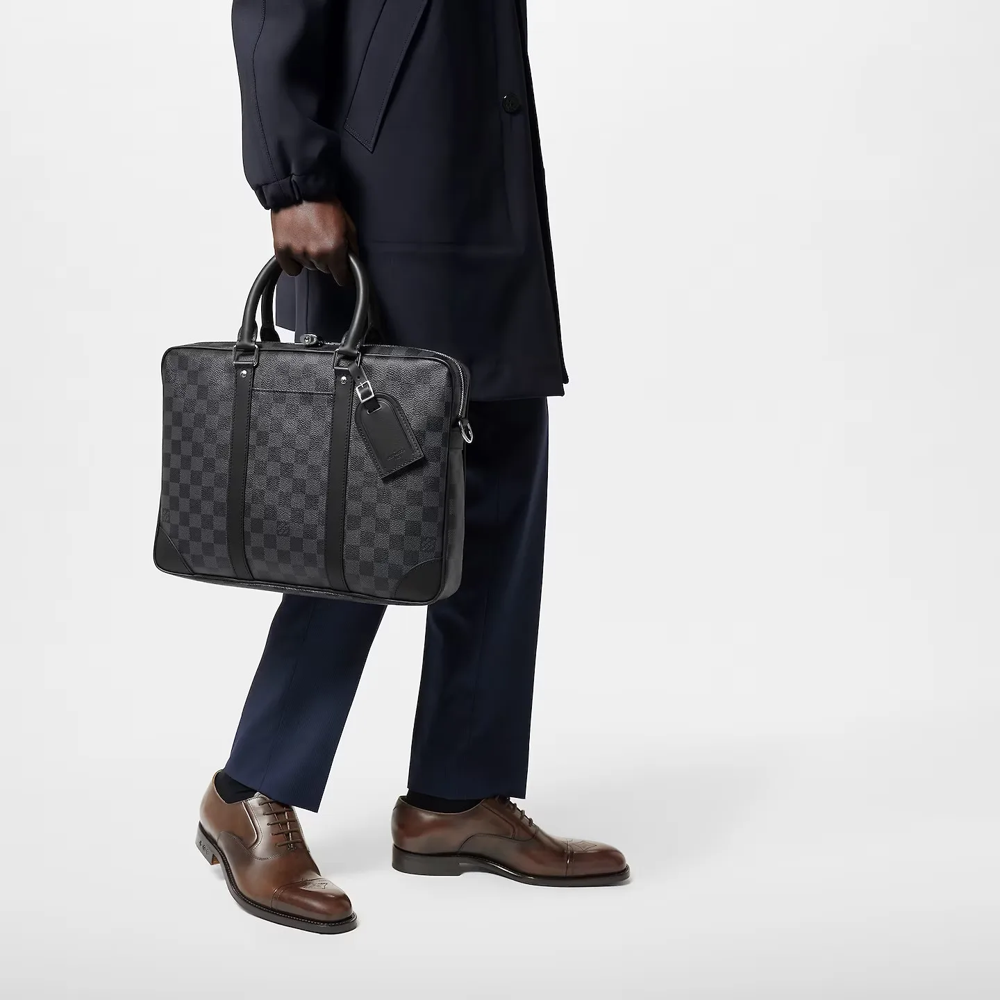 Louis Vuitton Porte-Documents Voyage PM Bag Black / - Image 7