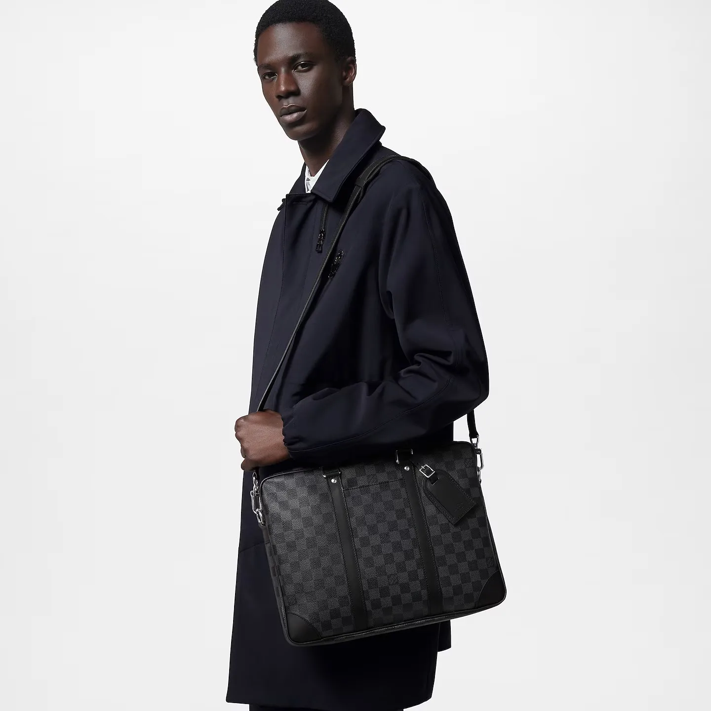 Alternative view of Louis Vuitton Porte-Documents Voyage PM Bag Black /