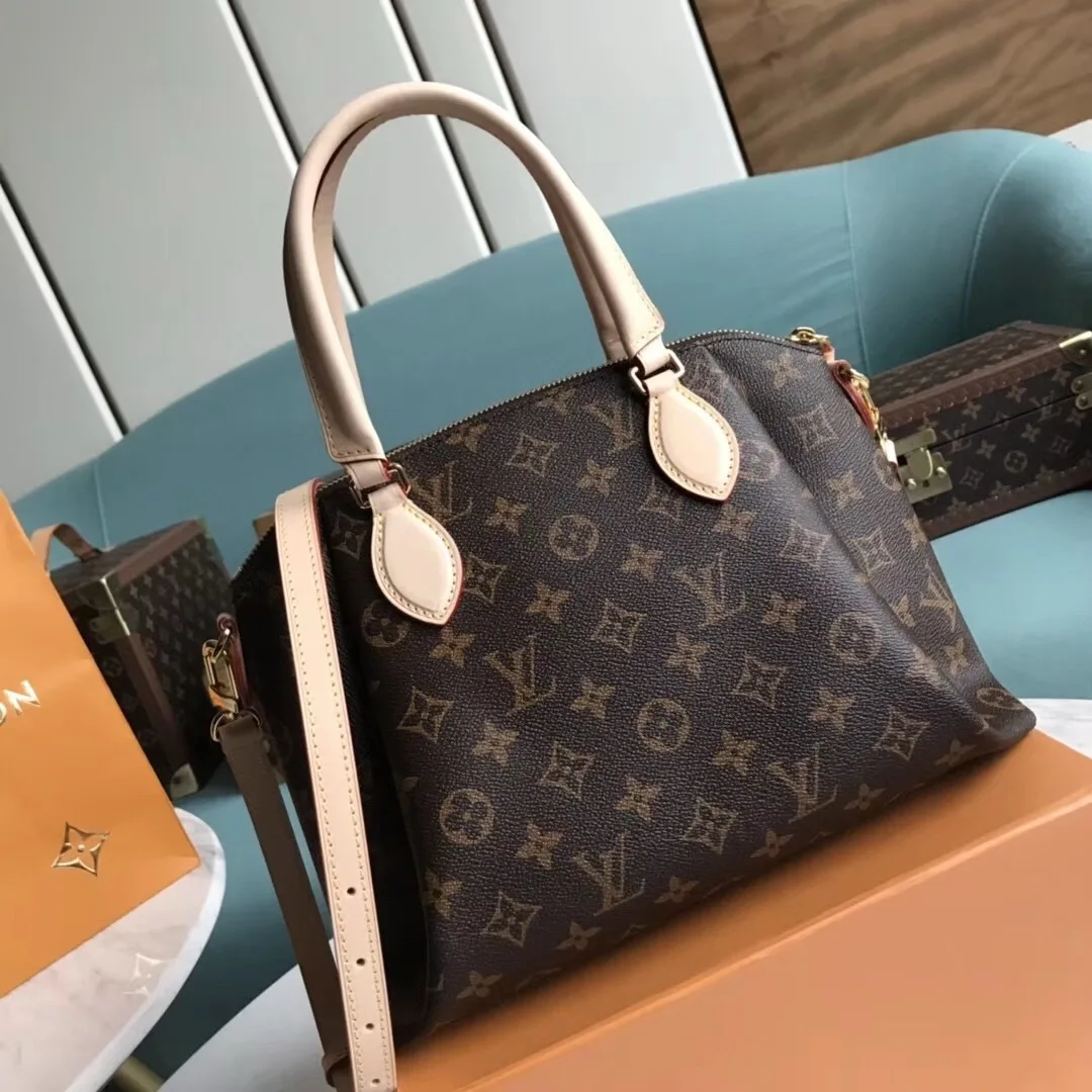 Louis Vuitton Rivoli PM Top Handle Bag / Brown Monogram Gold Hardware - Image 5