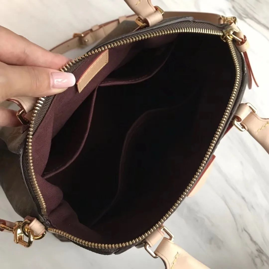 Louis Vuitton Rivoli PM Top Handle Bag / Brown Monogram Gold Hardware - Image 7